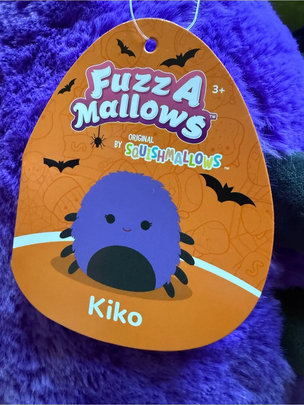 Squishmallow FuzzAmallows Kiko, Kaprina, and Emily and a Plush Ghost Blanket